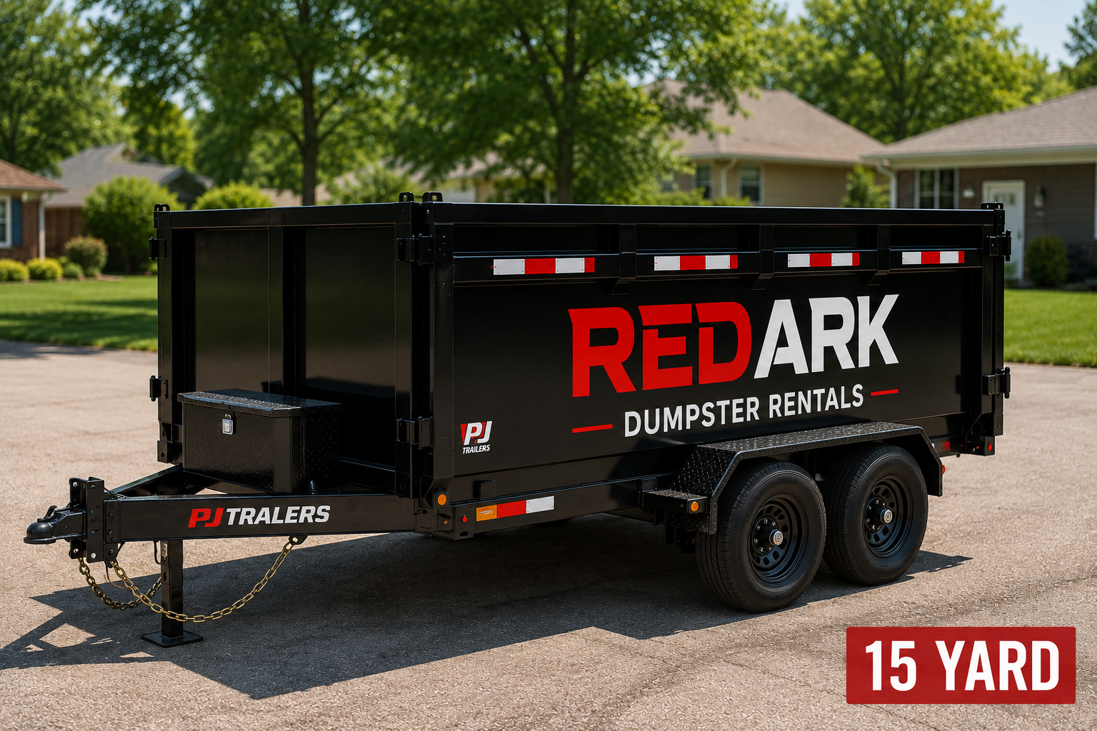 RedArk 15-yard dumpster trailer