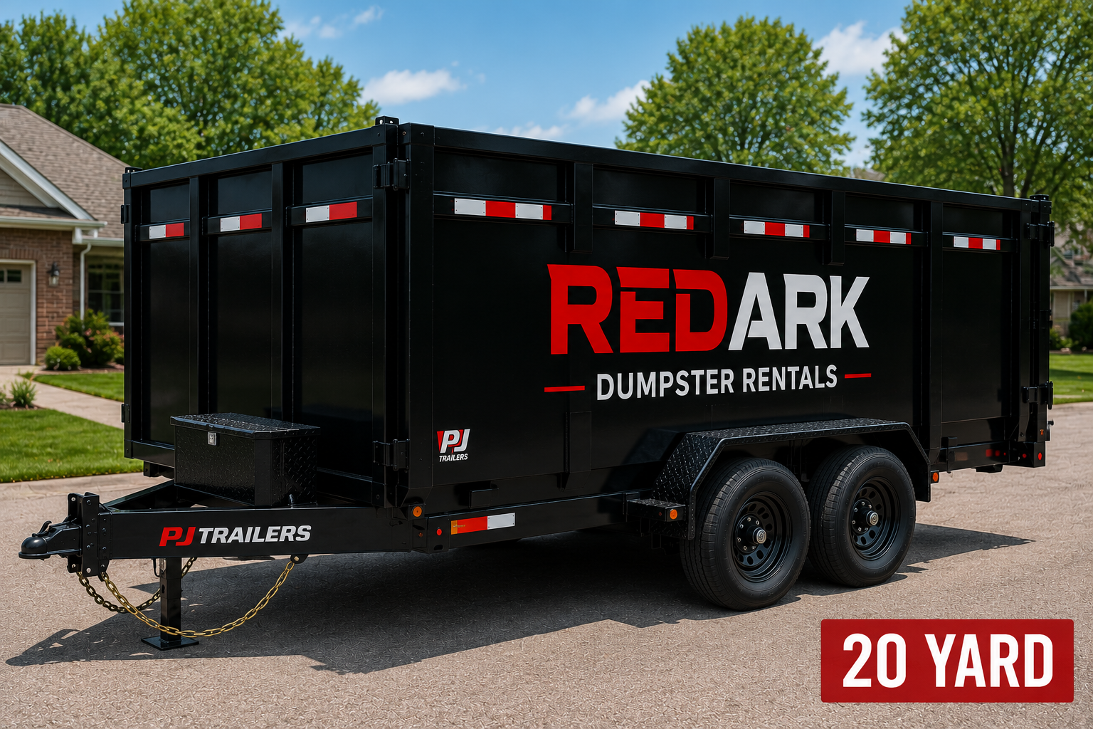 RedArk 20-yard dumpster trailer